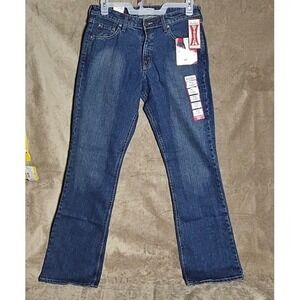 Levi Strauss Signature Womens 12 Long Low Rise Slim Bootcut Stretch Jeans Blue